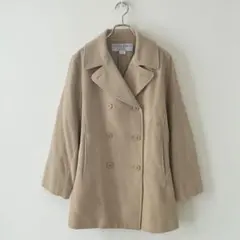 NATURAL BEAUTY BASIC ウール混 ダブルコート ピーコート M