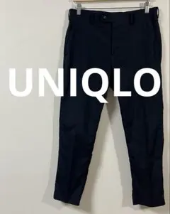 ユニクロ　感動パンツ　ウルトラライト　コットンライク　ウエスト82cm　ネイビー
