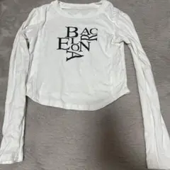 ロゴプリント 長袖トップス