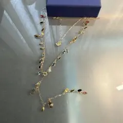 SWAROVSKI マルチカラー ストーン ネックレス ゴールドトーン