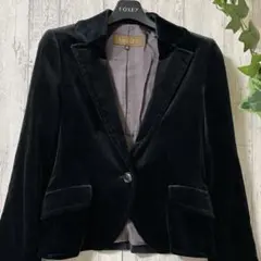 【美品】BALLSEY ベロア テーラードジャケット 38 黒 上品のサムネイル