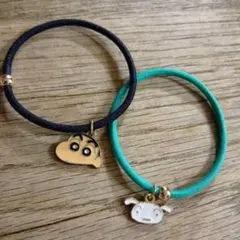 クレヨンしんちゃん シロ　チャームバンド　髪ゴム　セリア