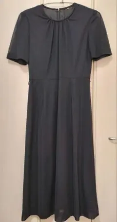 ブラックワンピース 半袖 シンプル　春夏　喪服