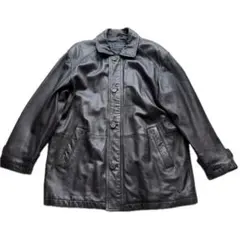 TOMMY HILFIGER レザーコートブラック XL - メルカリ