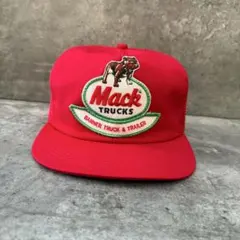 80's USA製 mack trucks キャップ レッド 当時物 80's USA製 mack trucks キャップ レッド 当時物 - メルカリ