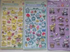 《新品》ハンギョドン♡ポムポムプリン　サンリオ　３Dシールお得セット　ラスト
