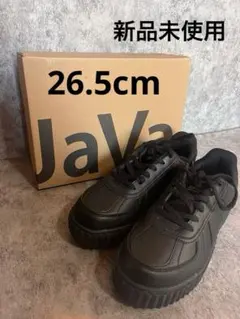 java スニーカー 黒 ブラック　ジャバ スニーカー 超軽量　厚底スニーカー