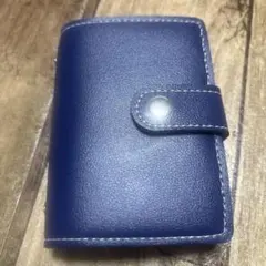 ネイビー 合成皮革 カードケース　12枚