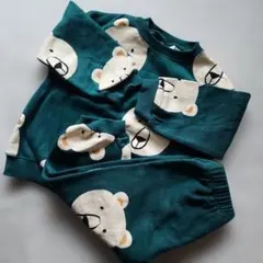 ZARA スウェット クマ柄 ベビーパジャマ 12-18ヶ月 86