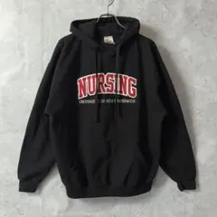 JPT カレッジ スウェットパーカー L 黒 カナダ大学 看護 フーディー