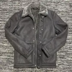 ZARA MANエコムートンボアジャケットフェイクスエード/フェイクレザー