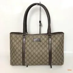 GUCCI ハンドバッグ GG柄 シェリーライン ブラウン 0394 - メルカリ