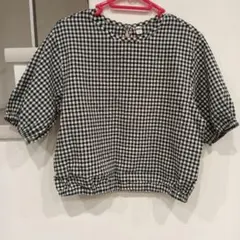 UNIQLO ギンガムチェック 半袖ブラウス Sサイズのサムネイル