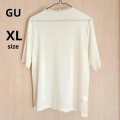 ほぼ新品 GU シアーＴシャツ XL LL オフホワイト 半袖