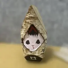 木彫り 置物 人形 手描き 一点もの 作家 伝統工芸品 昭和レトロ かわいい 顔