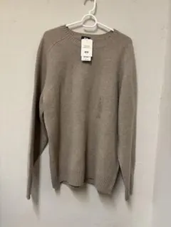 UNIQLO ユニクロ　プレミアムラム　クルーネック セーター　ベージュ　XL