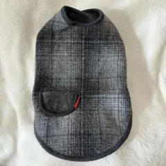 最終値下げ‼︎グレー系チェック柄コート　犬服