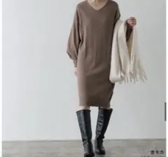 ニットワンピース ひざ丈ワンピース