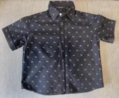 Burberry◾️110サイズ　春夏黒の半袖シャツ　ブラウス