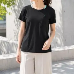 ワークマン【M】フィールドコア半袖Tシャツ ドライシャツ ブラック 胸ポケットのサムネイル