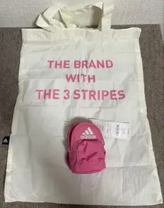 adidas エコバッグ ホワイト ピンク　新品未使用品