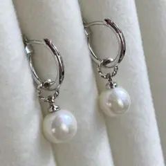 あこや真珠 フープピアス Akoya Pearl M709