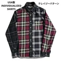 USA製 INDIVIDUALIZED SHIRTS クレイジー チェックシャツ