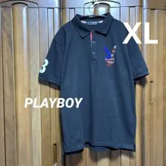 PLAYBOY ポロシャツ ブラック ラインストーン ラビット　y2kのサムネイル