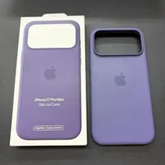 iPhone17promaxケース 純正ケース パープル シリコンケース