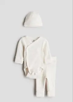 【H&M】モスグリーン色 ロンパース&ボトムス2点SET