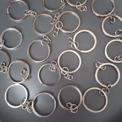 キーホルダー二重リング20個セット
