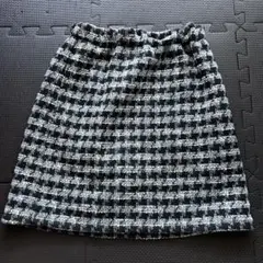 チェック柄ウエストゴムスカート　140㎝　gu