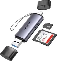 UGREEN カードリーダー USB-C/A SD TF 2in1 Microのサムネイル