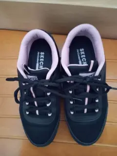 SKECHERS レディース スニーカー ブラック/ピンク 23cm