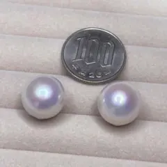 本真珠♡天然無染色パール♡ピンクツヤ♡レア大玉Φ14mm+♡ピアスS925ポスト