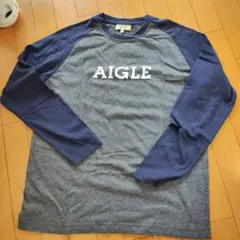 美品 AIGLE メンズ L ラグランスリーブ長袖カットソー