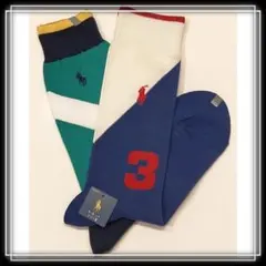 ㉖訳有/新品【ポロラルフローレン】ソックス 2足 オーガニックコットン混 靴下