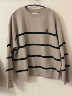 新品 H&M スウェット トレーナー ボーダー ベージュ 黒 S