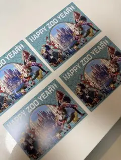 4枚　ズートピア 2 ポストカードhappy zoo year 匿名配送