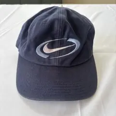 90s 白タグ oldnike ロゴ キャップ ネイビー 水色 シティー 希少