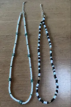未使用品❣️ビーズネックレス　２個セット