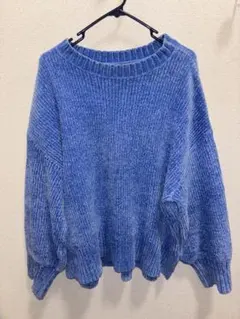 H&M 青 ニットセーター S