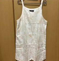 コムサイズム 花柄 ノースリーブワンピース 120A 白 ピンク ボタニカル