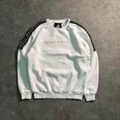 6TAS1 【KWD】フロント刺繍　スウェット　白　ストリート　古着u