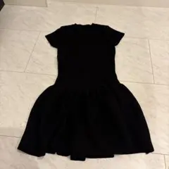 半袖 ニットワンピース ブラック
