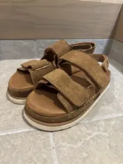 UGG デザイン ブラウン ベルクロストラップ サンダル 36
