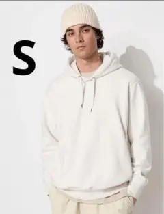 新品　スウェットプルパーカー　ユニクロ　ホワイト　S UNIQLO