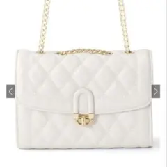 キルティングチェーンスクエアレザーショルダーバッグ［sa002］