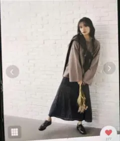 mysty woman ブラウン プルオーバー　フリーサイズ