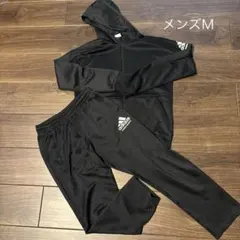 adidas トレーニングジャージセットアップ　ブラック　メンズＭ